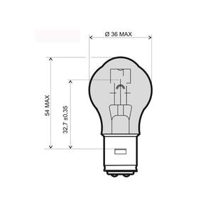 Žárovka RMS 12V 35/35W, S2 BA20D E-mark bílá