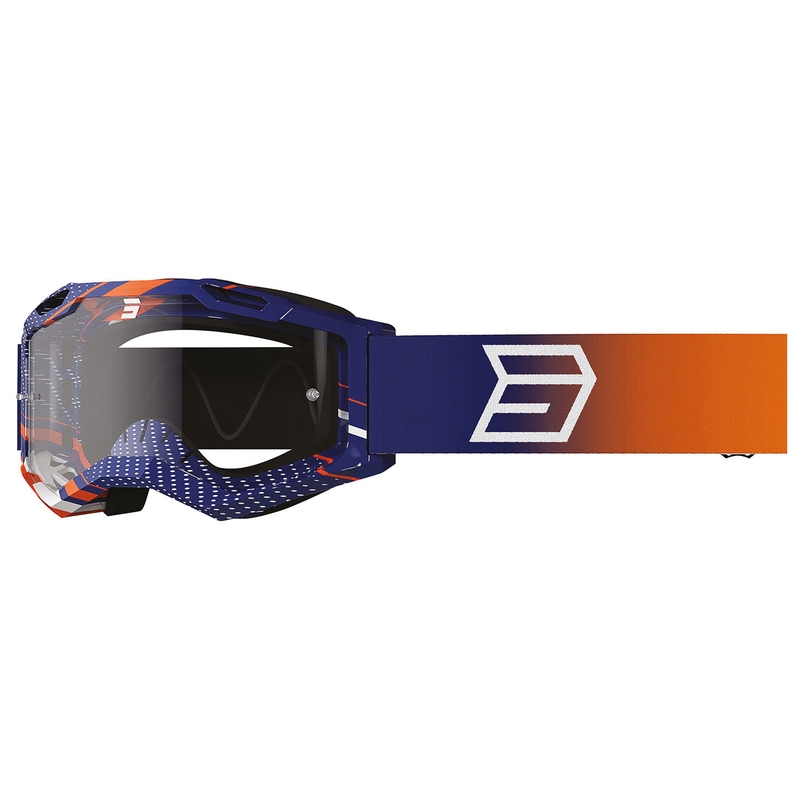 Kinder motorcrossbril Shot Rocket Kid 2.0 druppel oranje met helder plexi
