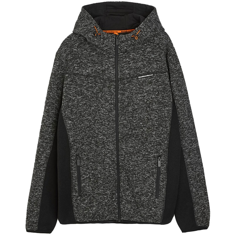 Hoodie DAKAR Cross 6 zwart gemêleerd