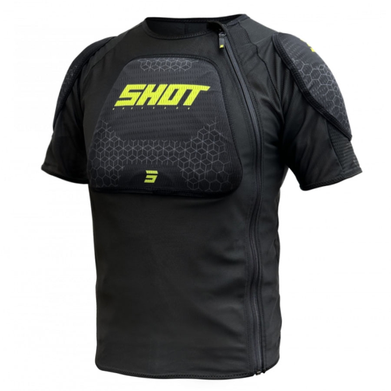Shot Airlight T-Shirt zwart-fluogeel
