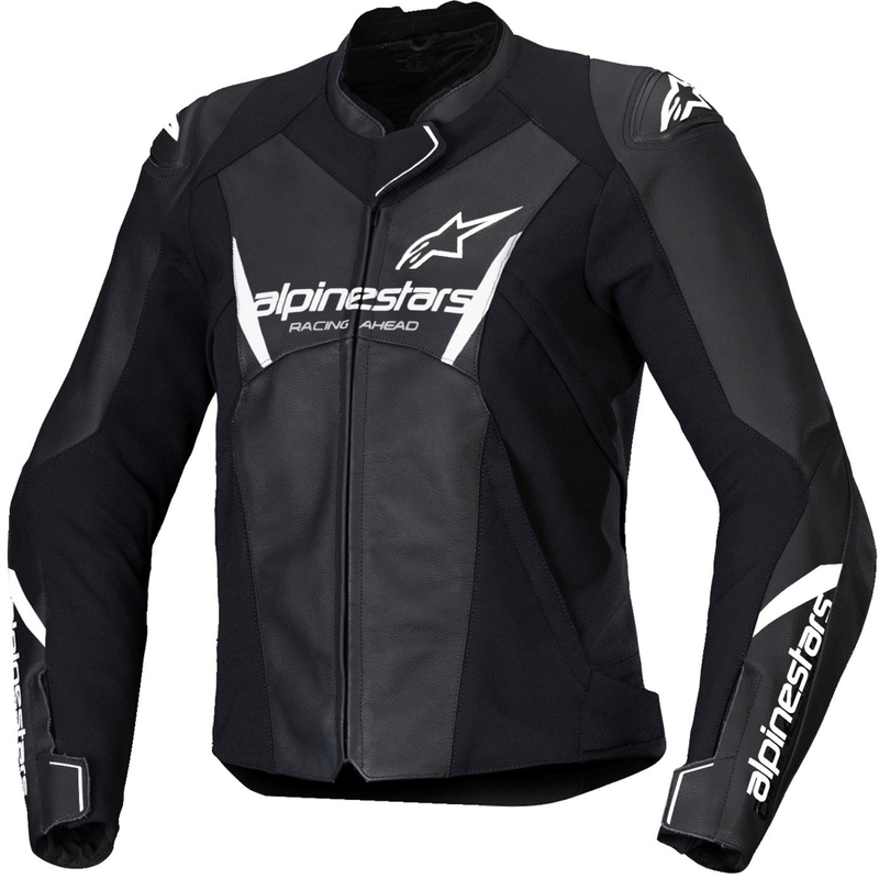 Alpinestars Stella Faster 3 Leren Motorjack Zwart Wit voor dames