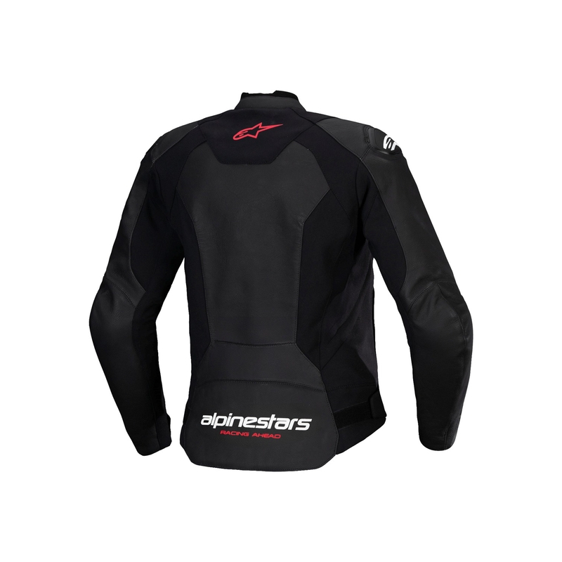 Alpinestars Stella Faster 3 Leren Motorjack Zwart-Wit-Fluorood voor dames