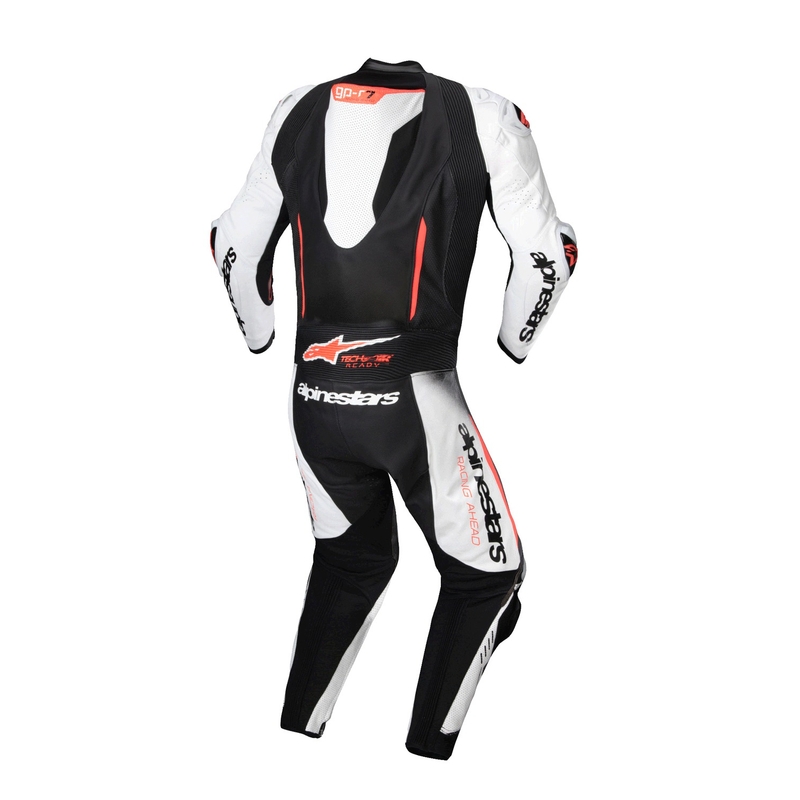 Alpinestars GP-R7 Tech-Air klaar/compatibel wit-zwart-fluorood eendelig lederen pak