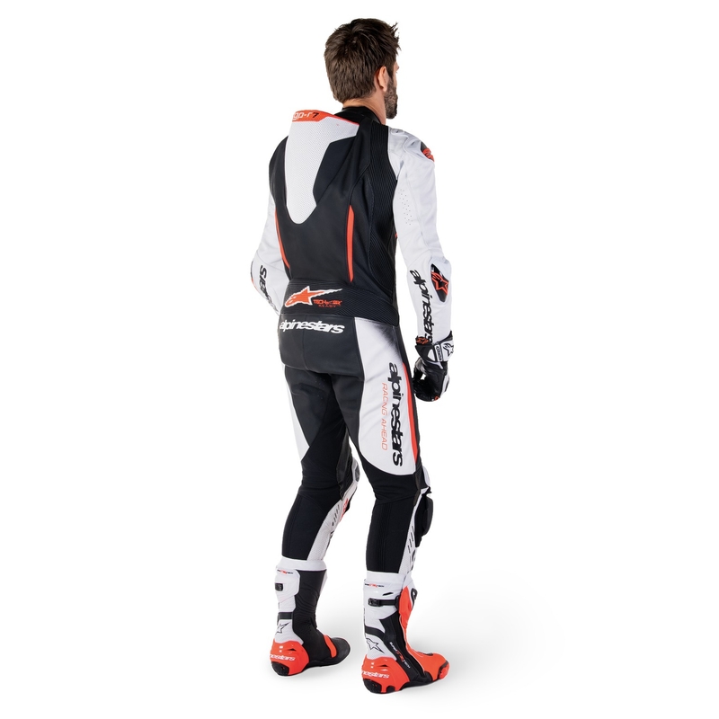 Alpinestars GP-R7 Tech-Air klaar/compatibel wit-zwart-fluorood eendelig lederen pak