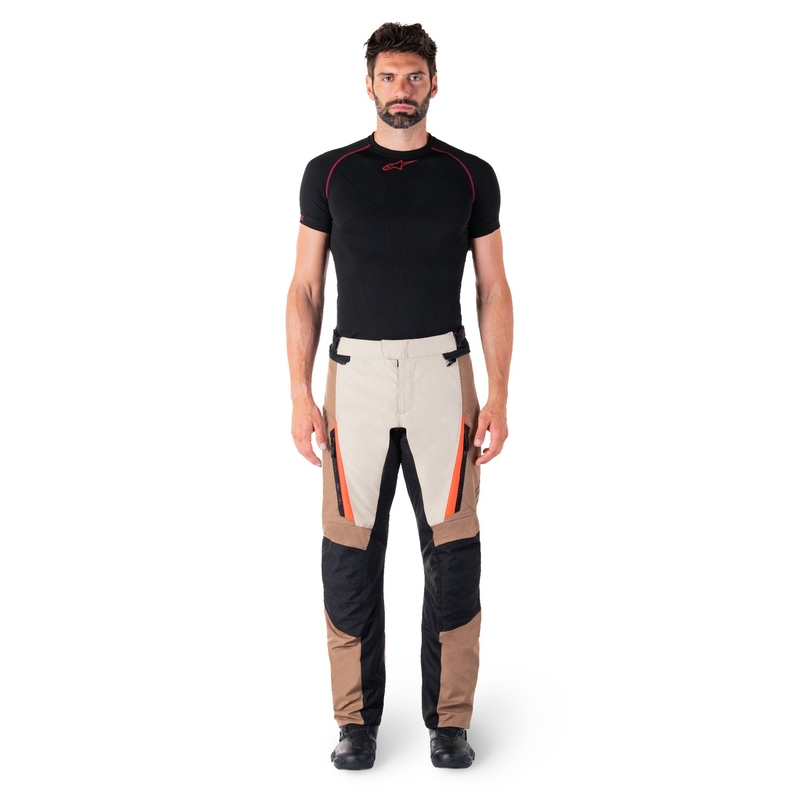 Alpinestars ST-1 Waterdichte khaki-sand-zwart-fluorode motorbroek