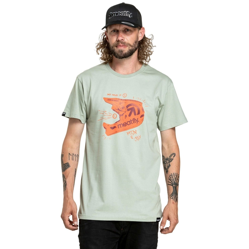 T-shirt Meatfly Fullface groen