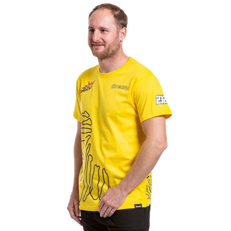 T-shirt Meatfly Big Shock Dakar geel