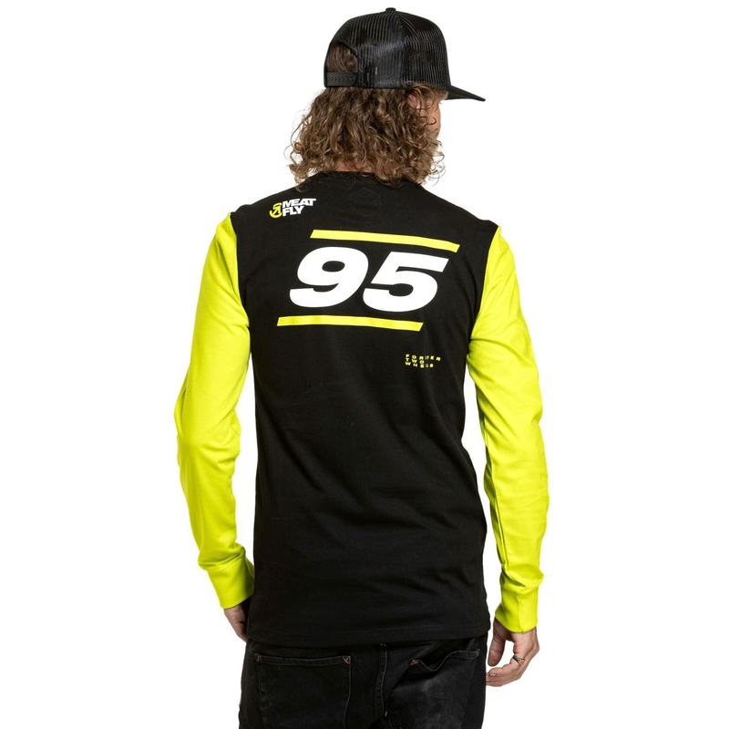 T-shirt lange mouw Meatfly Appex fluo geel-zwart