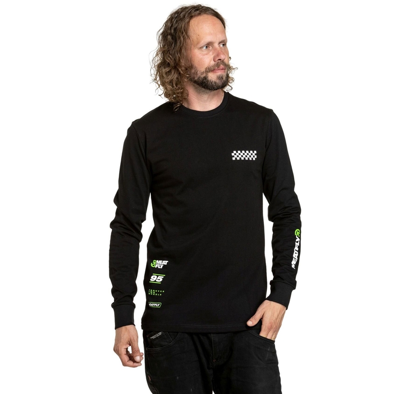 T-shirt lange mouw Meatfly Appex zwart