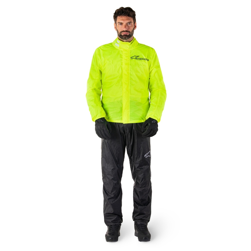Alpinestars Hurricane Rain 2 fluo gele waterdichte jas