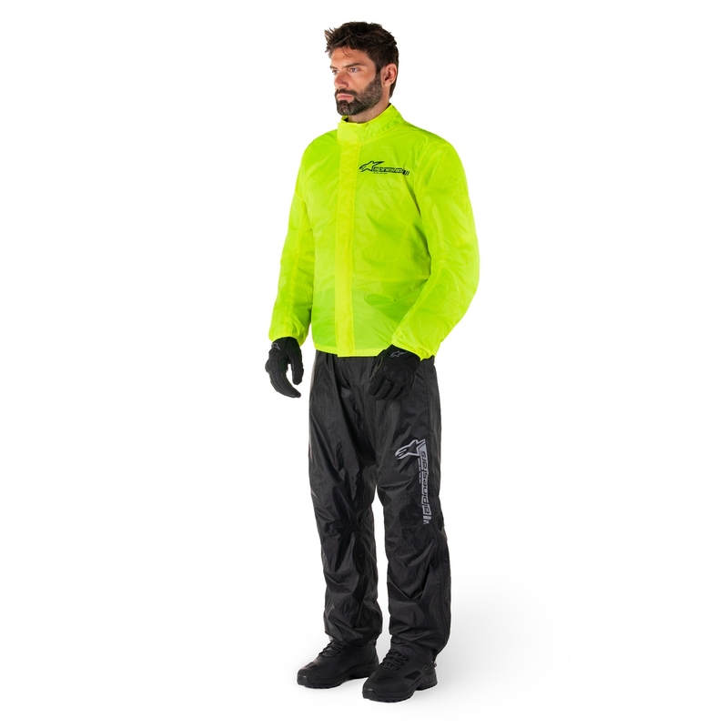 Alpinestars Hurricane Rain 2 fluo gele waterdichte jas