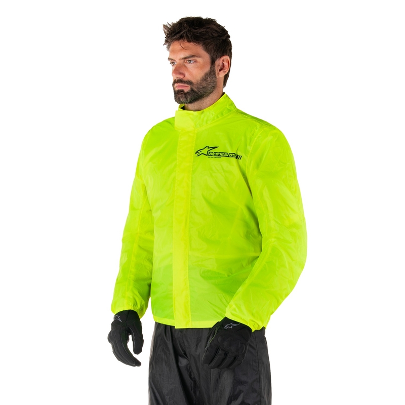Alpinestars Hurricane Rain 2 fluo gele waterdichte jas