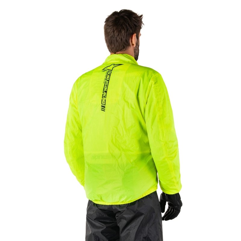 Alpinestars Hurricane Rain 2 fluo gele waterdichte jas