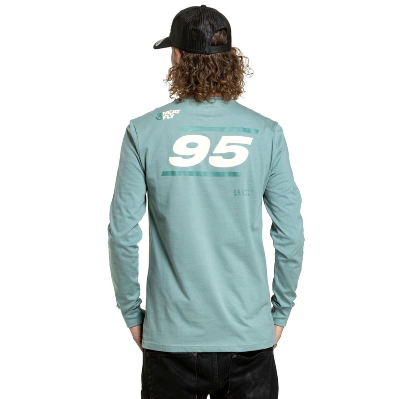 T-shirt met lange mouwen Meatfly Appex mintblauw