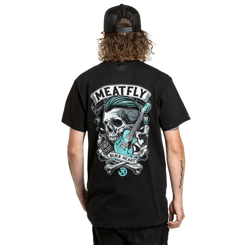 T-shirt Meatfly Whiskey Boy zwart