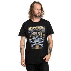 T-shirt Meatfly Whiskey Crossbones zwart