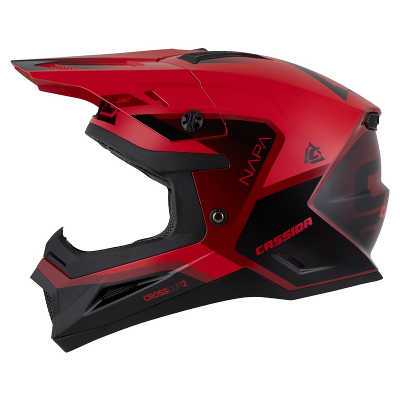 Cassida Cross Cup 2 Napa rood parel-paars-zwarte motorcrosshelm