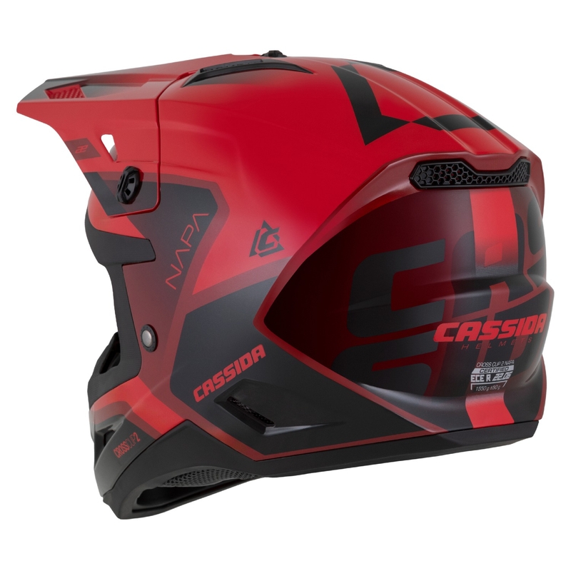 Cassida Cross Cup 2 Napa rood parel-paars-zwarte motorcrosshelm