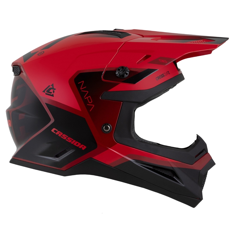 Cassida Cross Cup 2 Napa rood parel-paars-zwarte motorcrosshelm