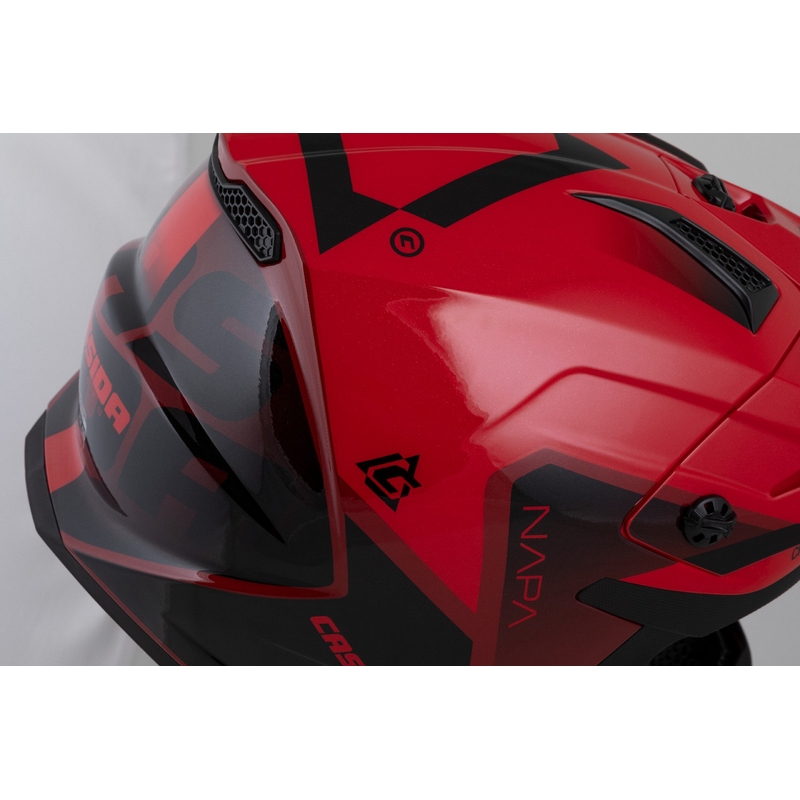 Cassida Cross Cup 2 Napa rood parel-paars-zwarte motorcrosshelm
