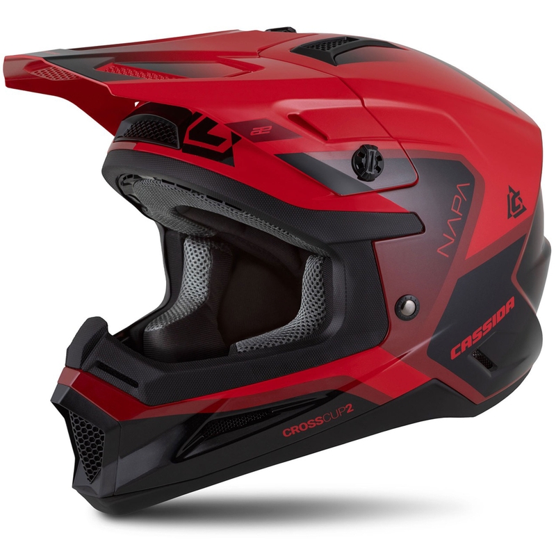 Cassida Cross Cup 2 Napa rood parel-paars-zwarte motorcrosshelm