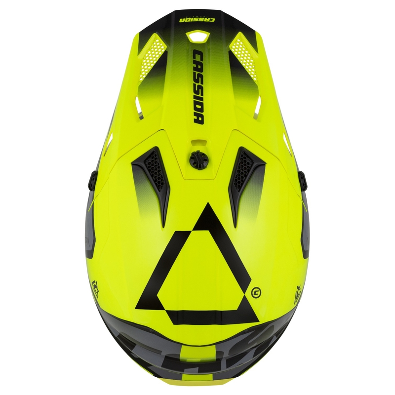 Cassida Cross Cup 2 Napa fluorgeel-zwart-parelgrijs motorcrosshelm