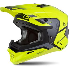 Cassida Cross Cup 2 Napa fluorgeel-zwart-parelgrijs motorcrosshelm