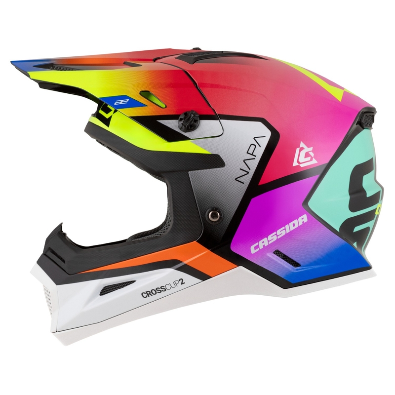 Motorcrosshelm Cassida Cross Cup 2 Napa parel multicolor
