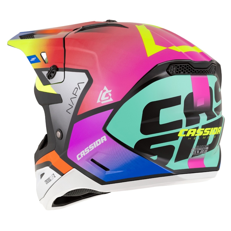 Motorcrosshelm Cassida Cross Cup 2 Napa parel multicolor