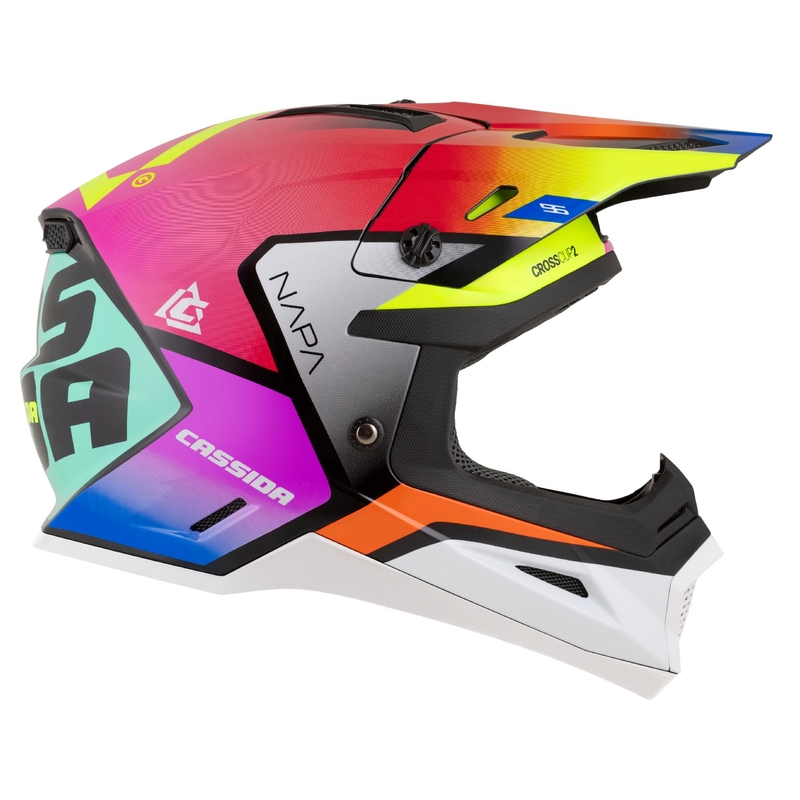 Motorcrosshelm Cassida Cross Cup 2 Napa parel multicolor