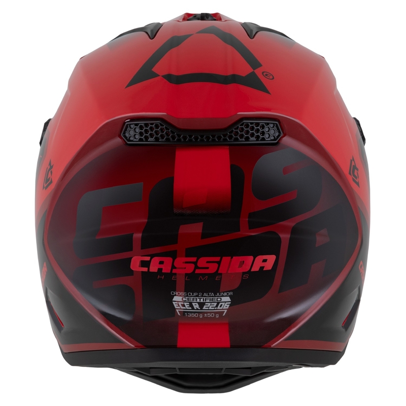 Cassida Cross Cup 2 Napa kinder motorcrosshelm parelmoer rood-paars-zwart