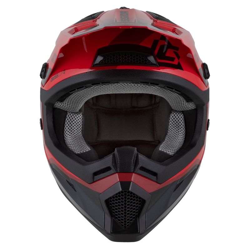 Cassida Cross Cup 2 Napa kinder motorcrosshelm parelmoer rood-paars-zwart