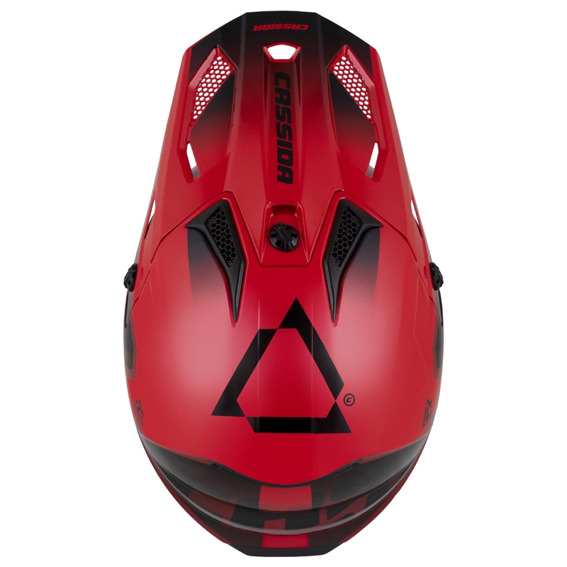 Cassida Cross Cup 2 Napa kinder motorcrosshelm parelmoer rood-paars-zwart