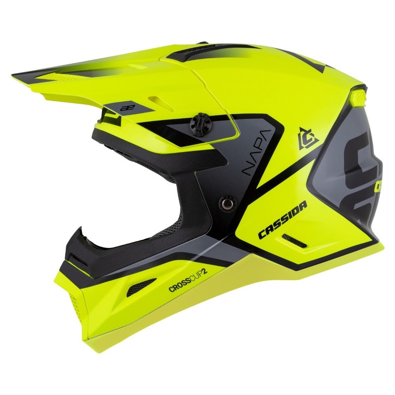 Cassida Cross Cup 2 Napa fluo geel-zwart-grijs parel