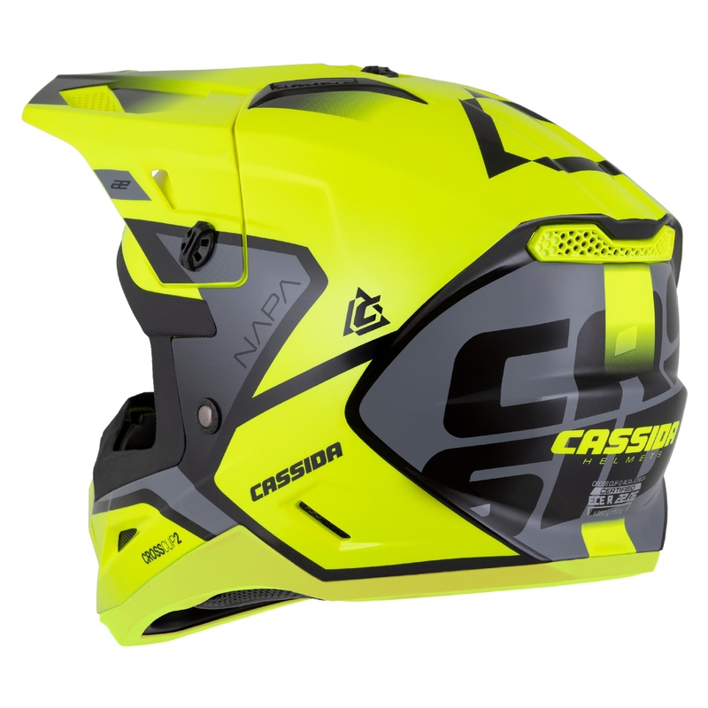 Cassida Cross Cup 2 Napa fluo geel-zwart-grijs parel