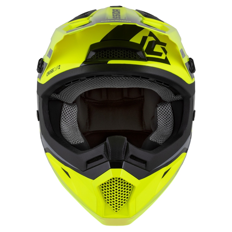 Cassida Cross Cup 2 Napa fluo geel-zwart-grijs parel