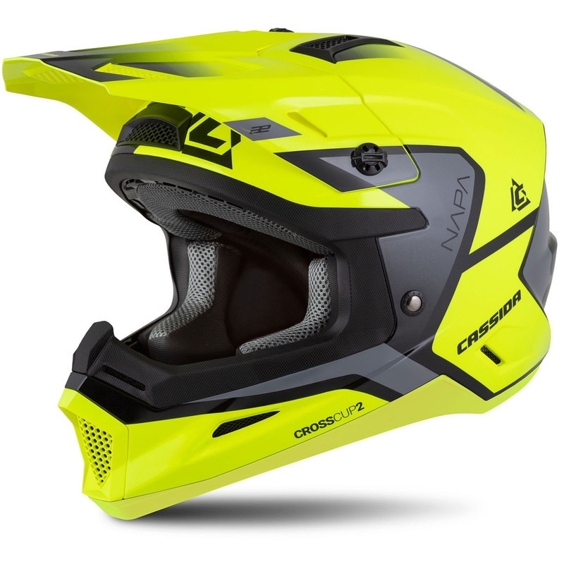Cassida Cross Cup 2 Napa fluo geel-zwart-grijs parel