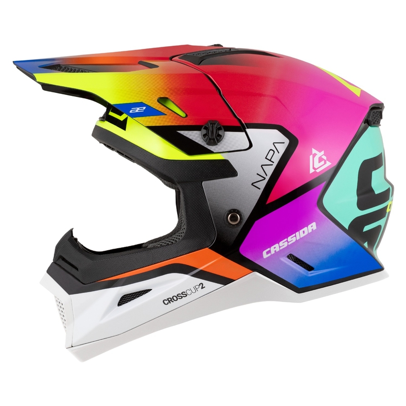 Cassida Cross Cup 2 Napa Pearl Multicolor Kinder Motorhelm
