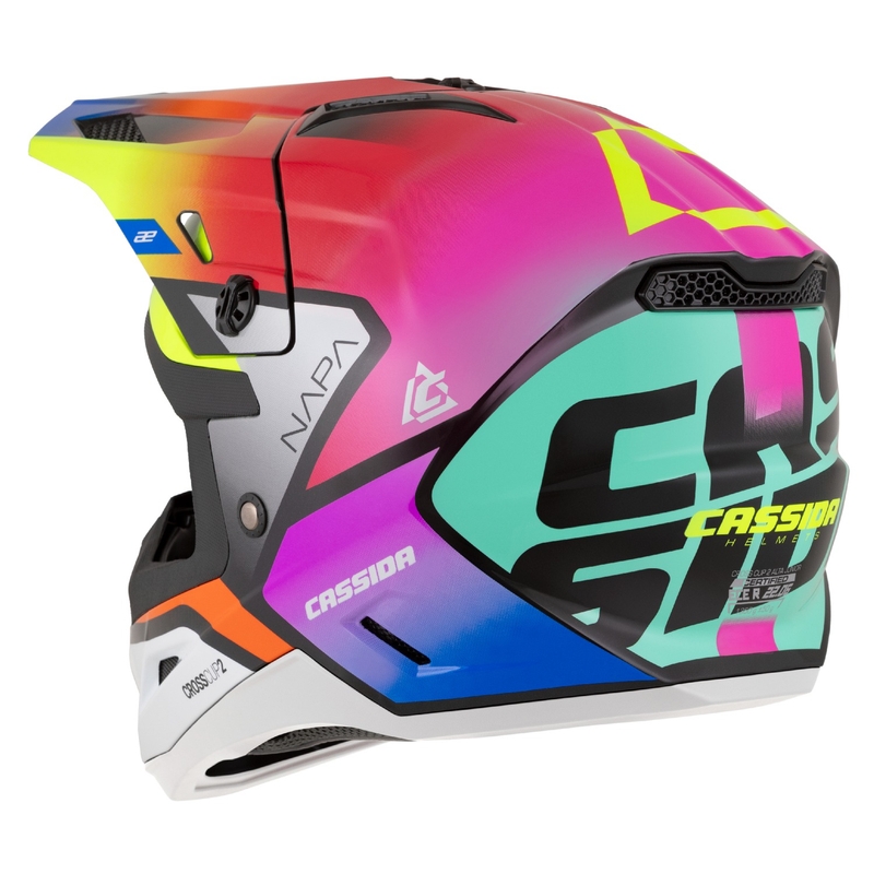 Cassida Cross Cup 2 Napa Pearl Multicolor Kinder Motorhelm