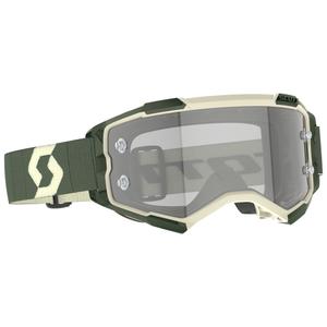Motorcrossbril SCOTT Fury LS kaki met grijs plexi