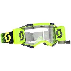 Motorcrossbril SCOTT Fury WFS fluogroen-geel met helder plexi
