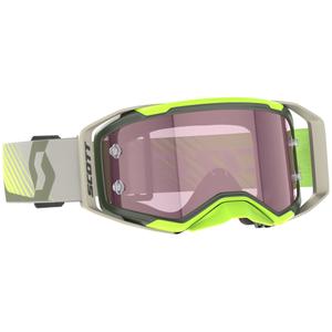 Motorcrossbril SCOTT Prospect 2.0 AMP khaki-fluo geel met roze plexi