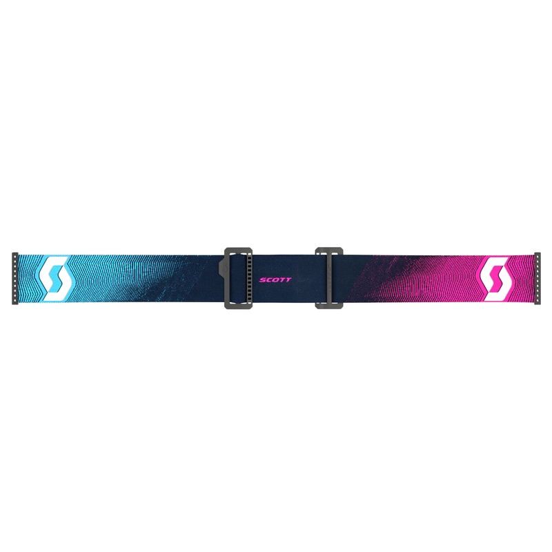 Motorcrossbril SCOTT Prospect 2.0 AMP blauw en roze met blauw gespiegeld plexi