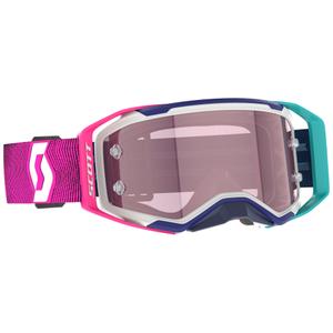 Motorcrossbril SCOTT Prospect 2.0 AMP blauw en roze met roze plexi