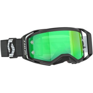 Motorcrossbril SCOTT Prospect 2.0 zwart-wit met groene spiegelende lens
