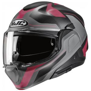 HJC F100 Bios MC8SF zwart-grijs-paars vouwbare motorhelm