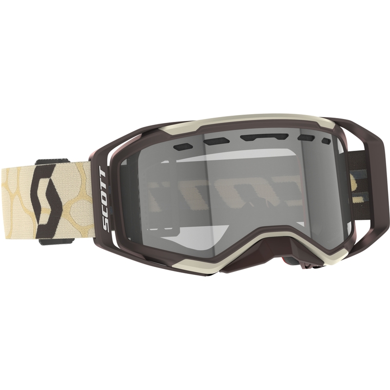 Motorcrossbril SCOTT Prospect 2.0 Enduro LS beige-bruin met lichtgevoelige plexi