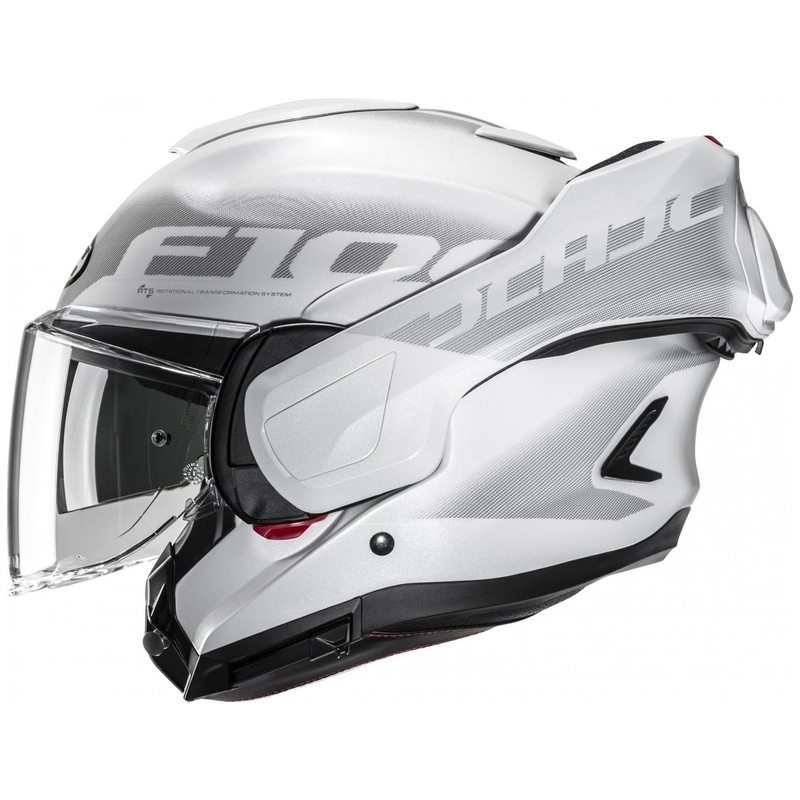 Opklapbare motorhelm HJC F100 Hetal MC10 wit-grijs