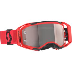 Motorcrossbril SCOTT Prospect 2.0 rood-zwart met zilver plexi