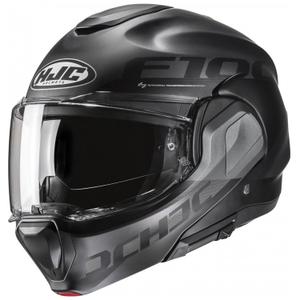 HJC F100 Hetal MC5SF zwart-grijze opklapbare motorhelm